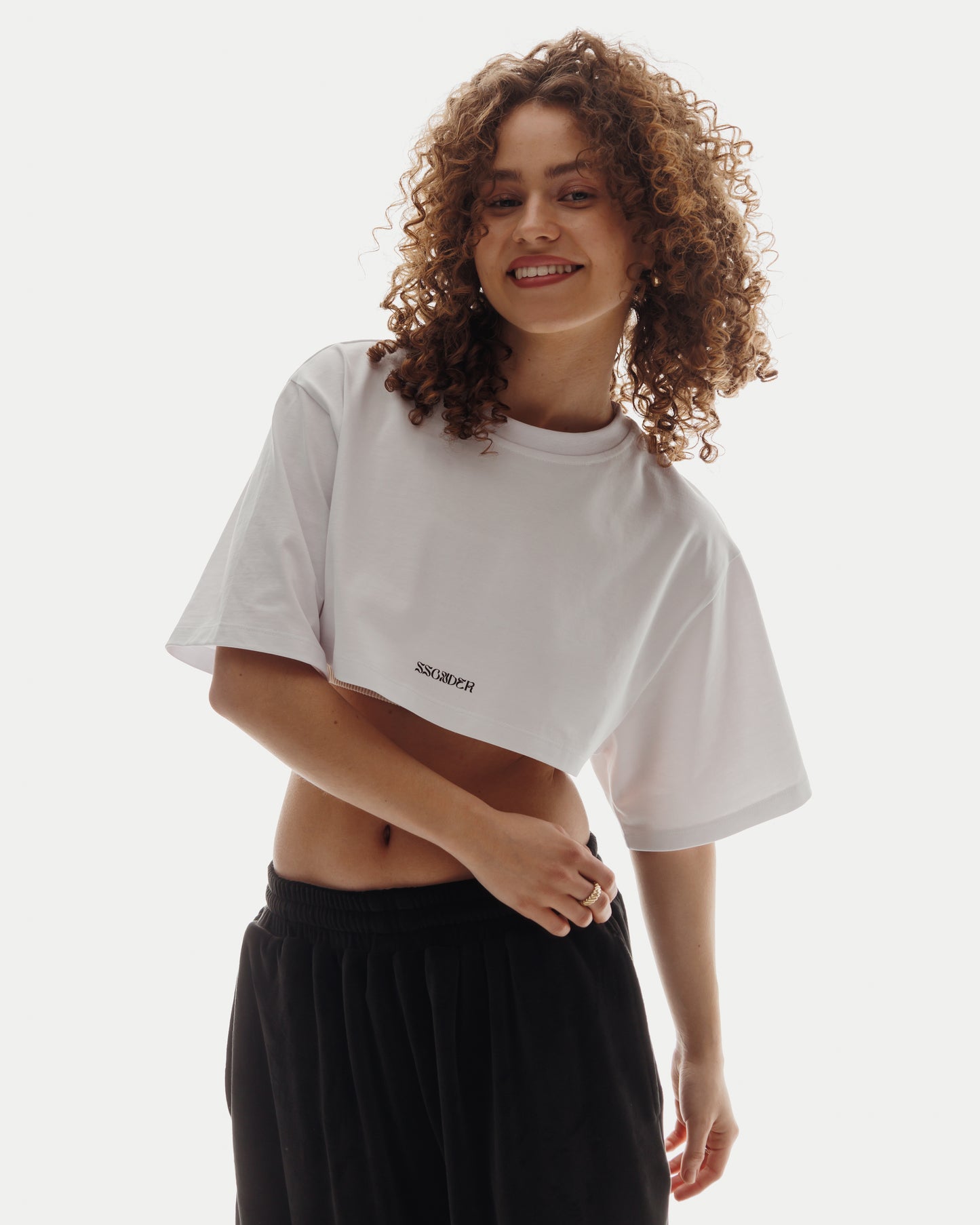 UNIT CROP TOP in Cloud White