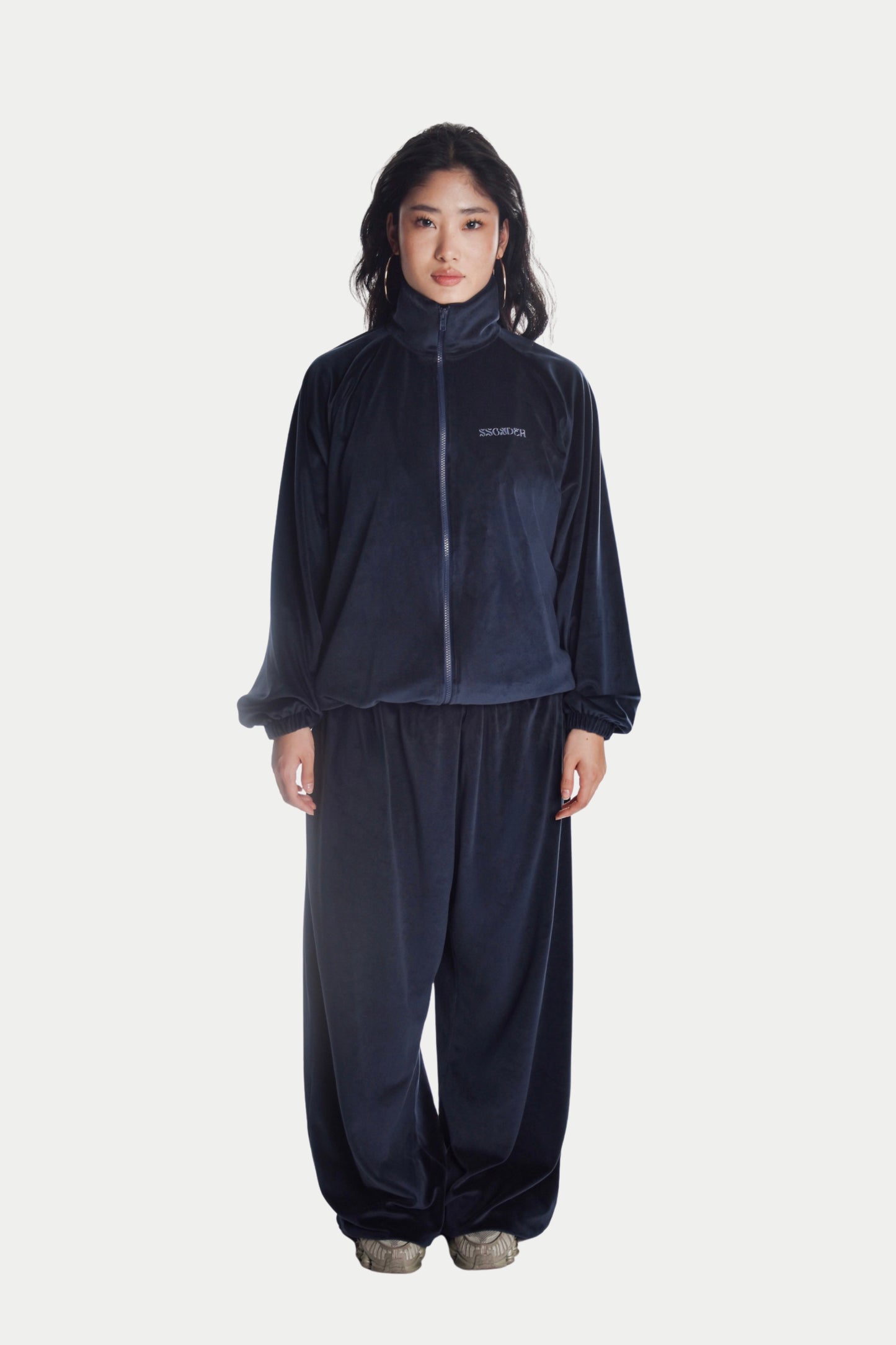 BUNDLE: Velour Set + Velour Top in Deep Blue